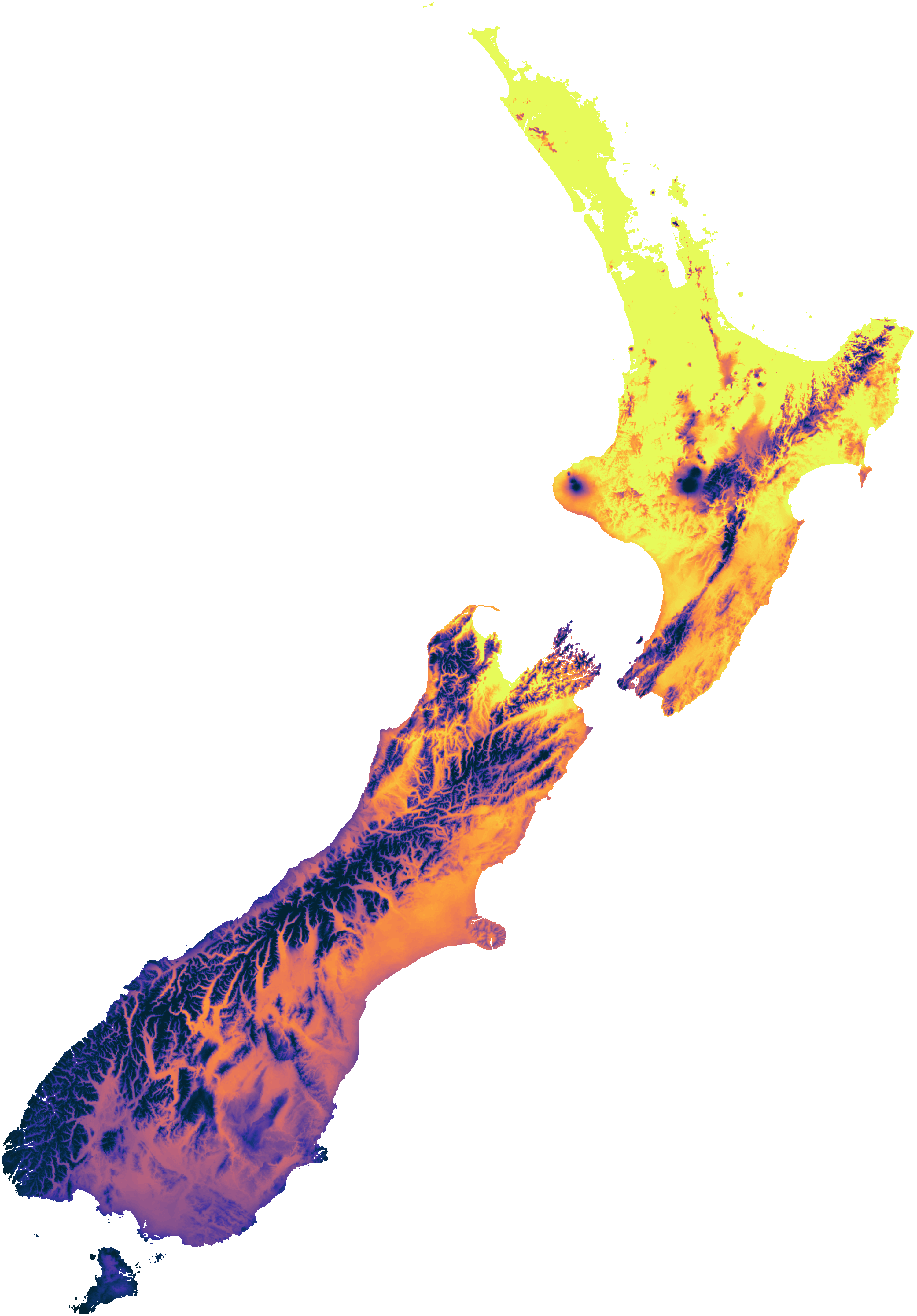 Median increase in annual days above 25°C, SSP3-7.0, 2080–2099 relative to 2015–2024, with native 1 km terrain detail.